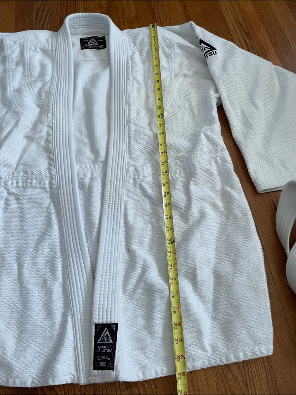 Gracie Adult White Brazilian Jiu-Jitsu Gi kimono Jacket 20